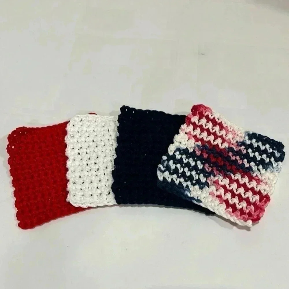 Handmade crochet face scrubbie , 4 pack
